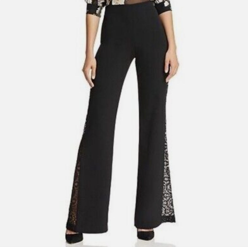 Alice + Olivia high waisted flowy lace wide leg  pants